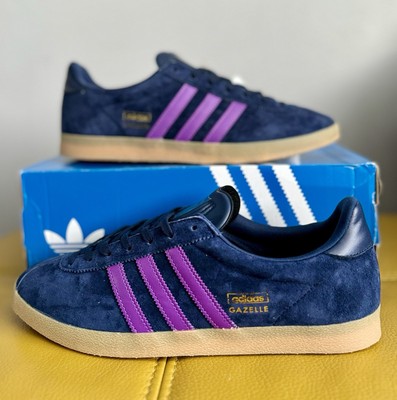  adidas Originals Gazelle OG Retro Sneaker Indigo Purple Gum UK 8 US 8,5 