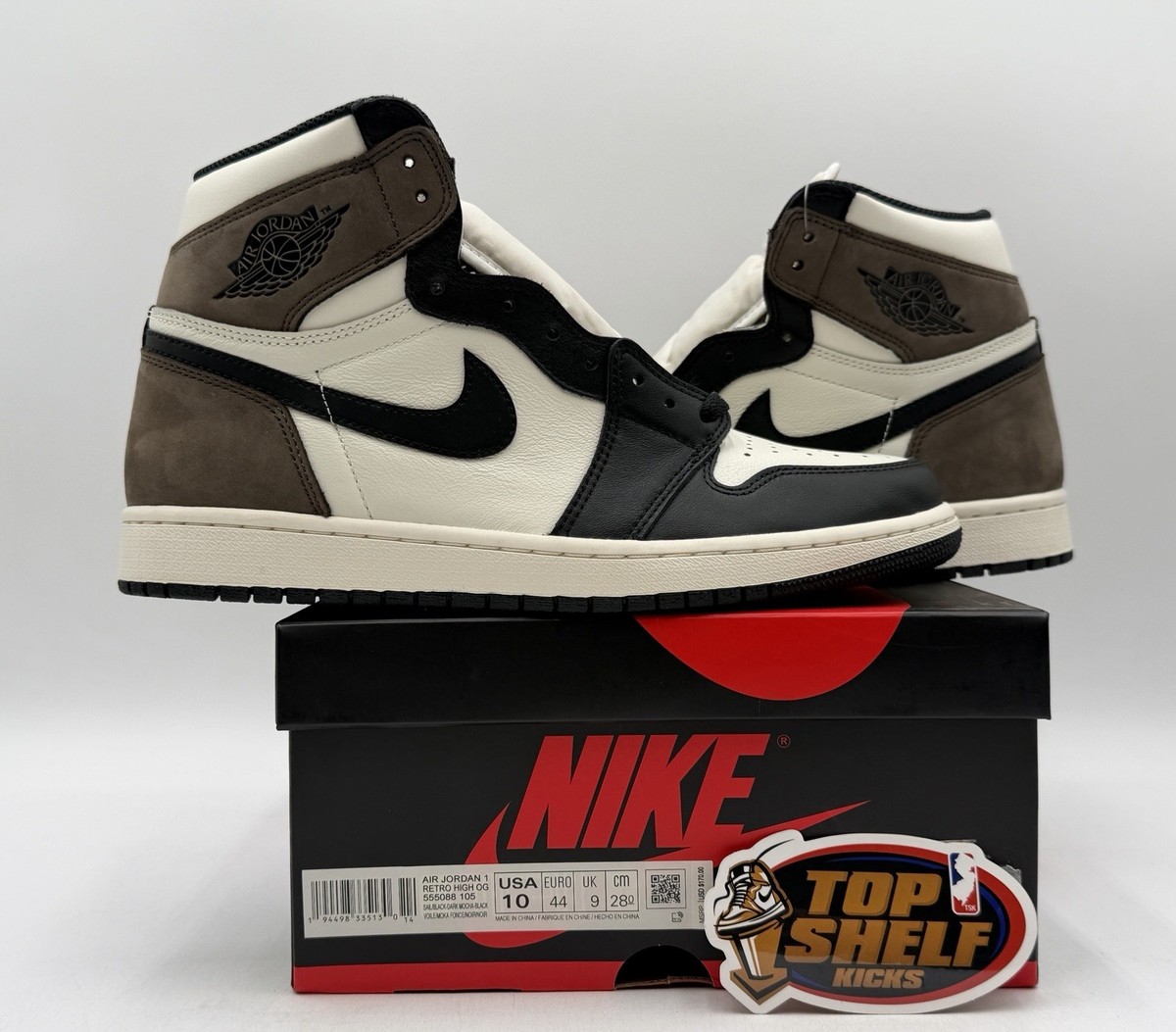 New Air Jordan 1 High Dark Mocha 2020 Size 10 Rare Retro Authentic
