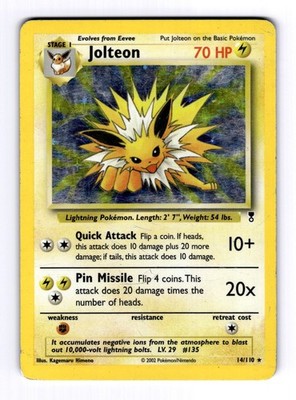 Jolteon Legendary Collection #014 (2002) Holo HP Pokemon | eBay