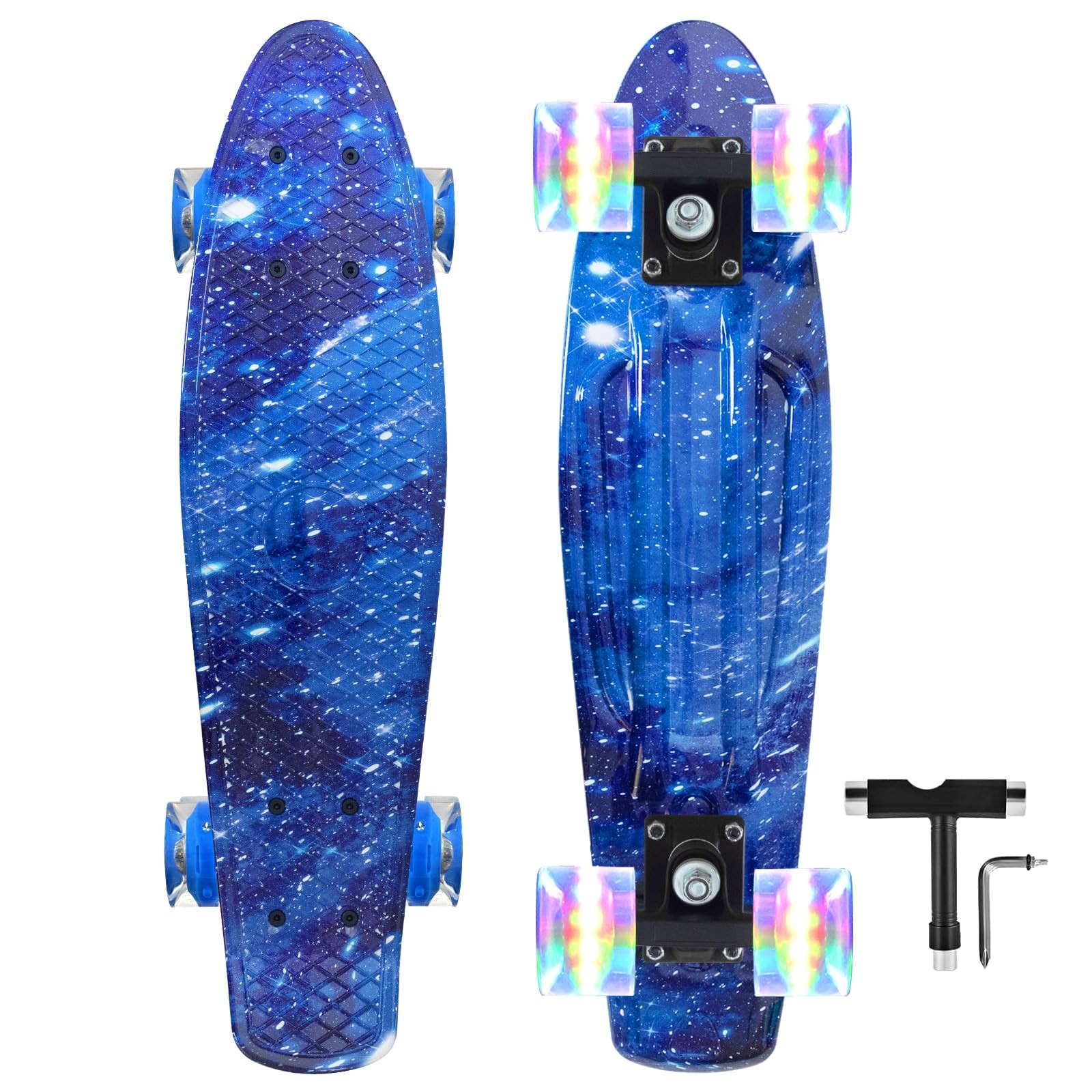 S 22 Inch Mini Cruiser Blue Skateboard Complete Skate Boards