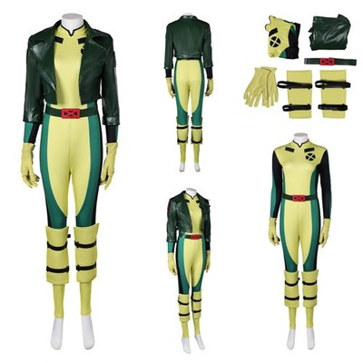 X-97 Rogue Women jumpsuit Belt Gloves Cosplay Costume Halloween party Disguise