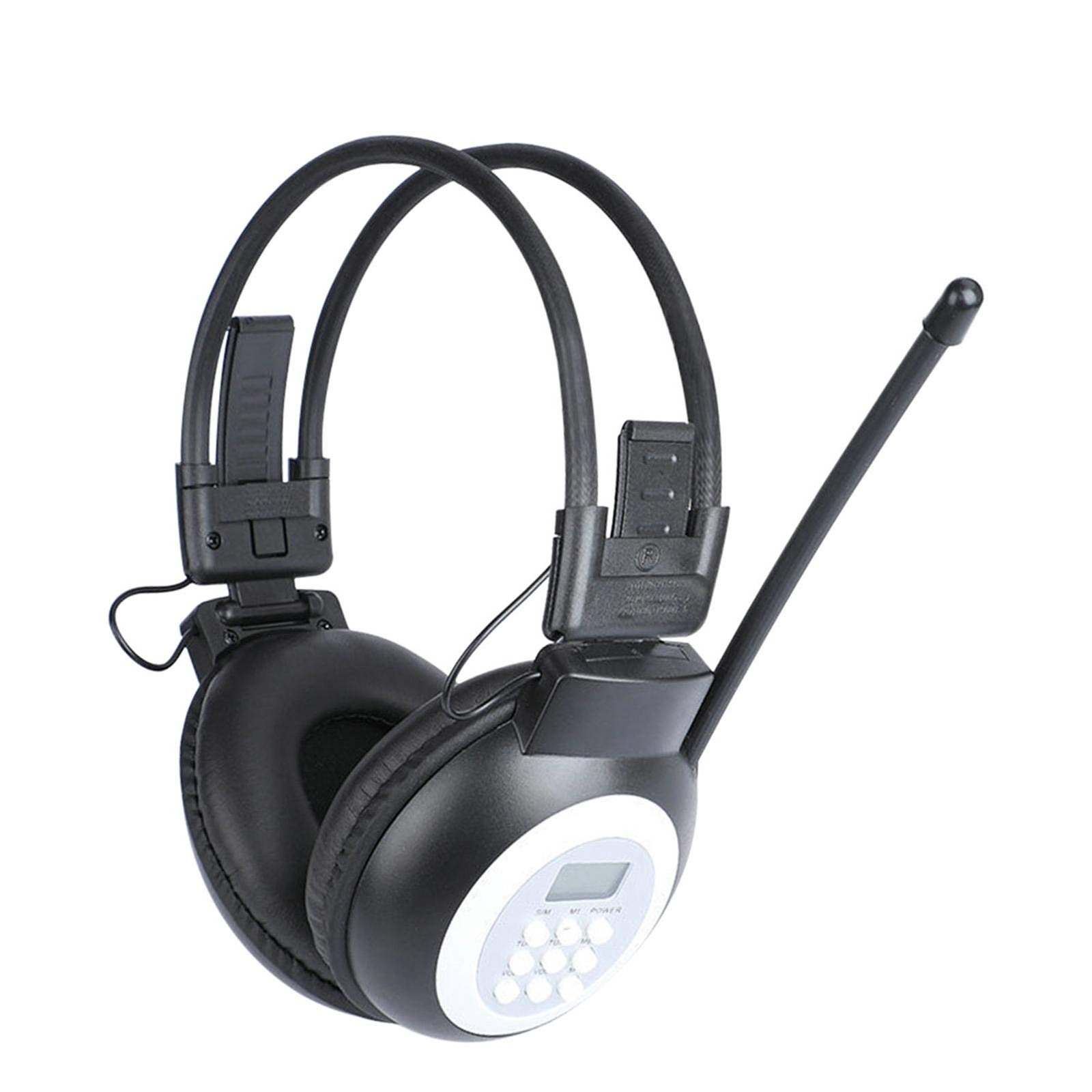 Headphone Radio,Portable FM Radio Headphones with LCD Displa