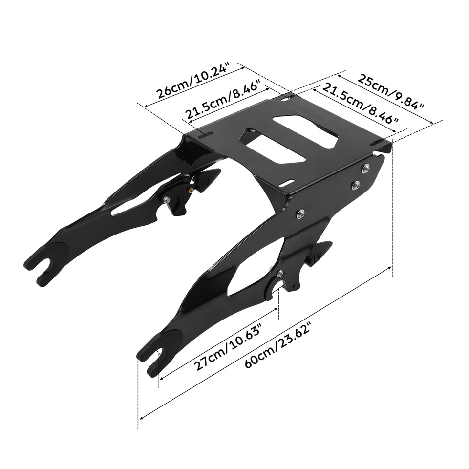 Black Trunk Mount Rack Fit For Indian Chieftain 2014-2025 Springfield 2016-2025 - Image 2 of 4