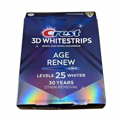 Crest 3D Whitestrips Age Renew Teeth Whitening Strips Mint Enamel Safe