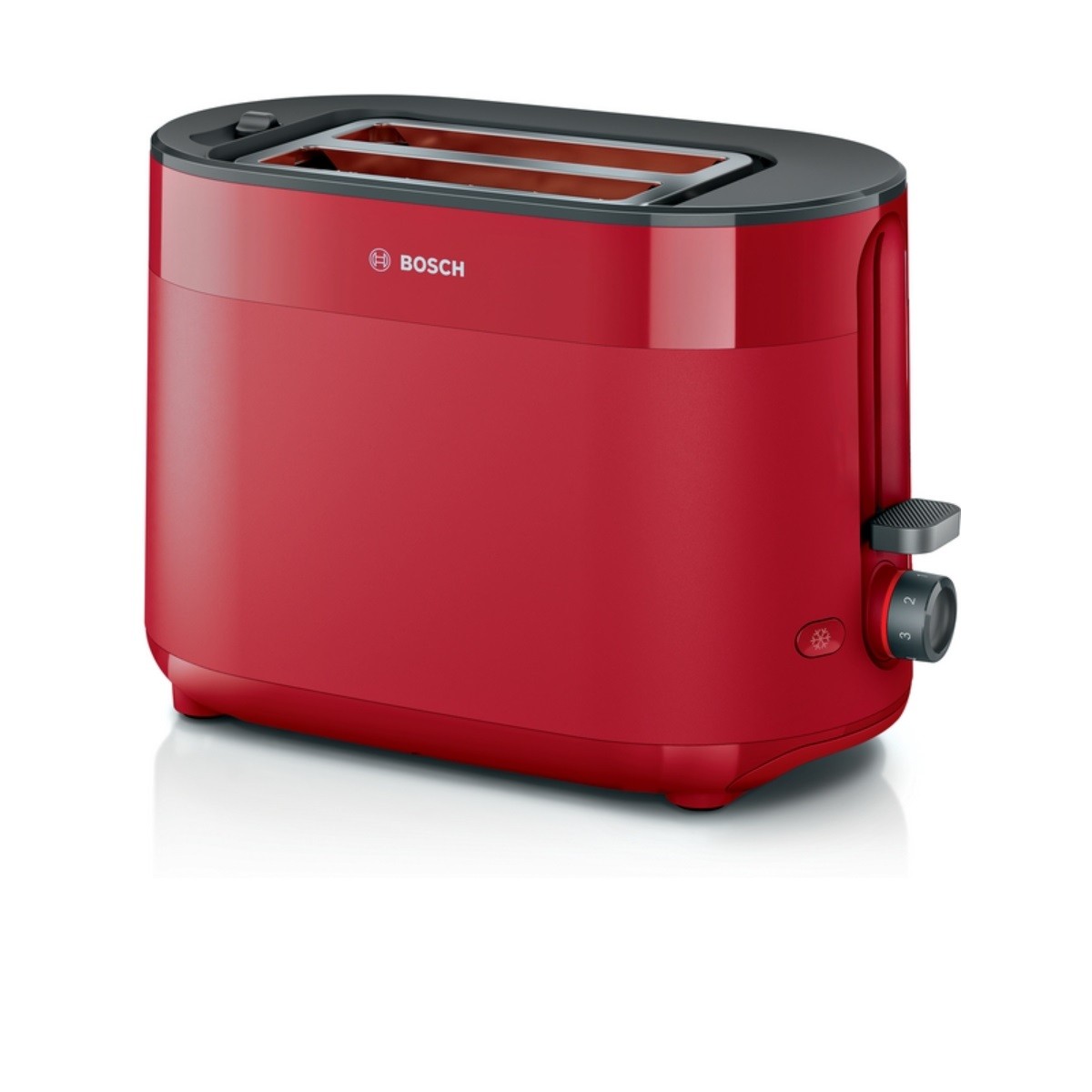 Grille-pain 2 fentes Bosch TAT2M124 rouge compact de 950w pour tartines