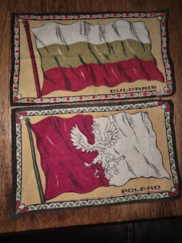 Tobacco Felt Flags, Poland, Bulgaria