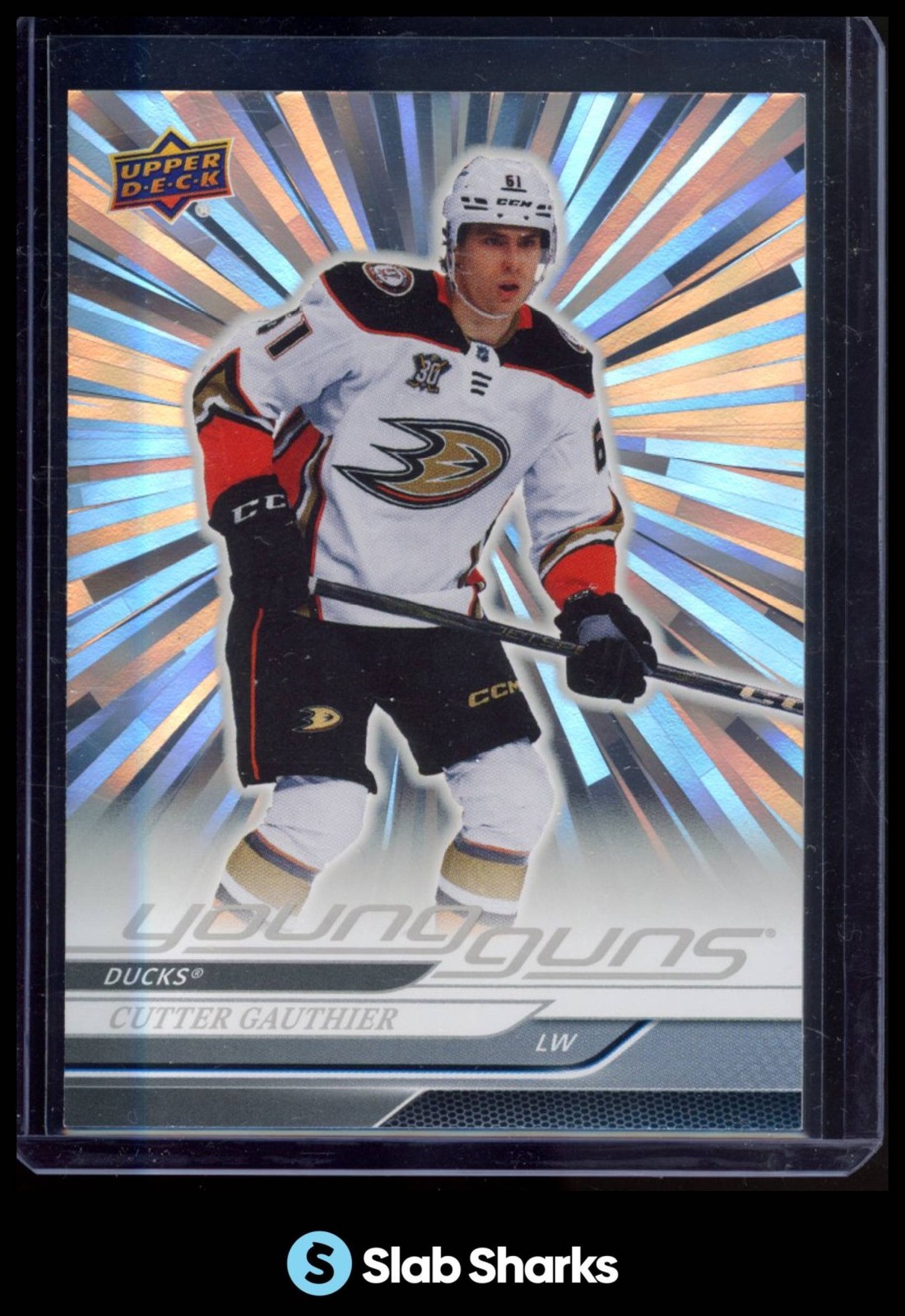 2024 UPPER DECK #212 CUTTER GAUTHIER OUTBURST SILVER YOUNG GUNS RC ROOKIE