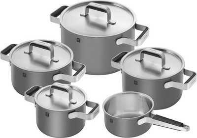 ZWILLING Pure Kochgeschirrset 5-tlg. 18/10 Edelstahl Grau