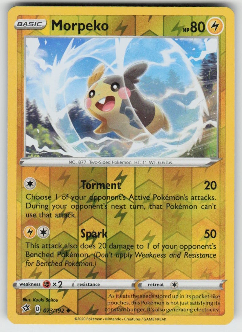 PO-04 Reverse Holo Morpeko 073/192 Uncommon SWSH02: Rebel Clash NM