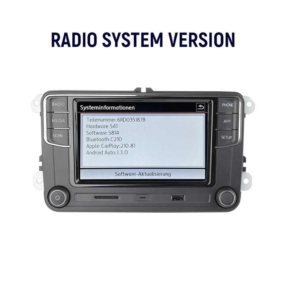 6.5" Wireless Android Auto CarPlay Radio RCD440 Plus RCD330 Für VW Golf MK6 CC - Bild 4 von 4