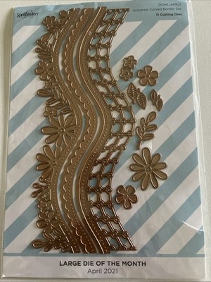 NEW Spellbinders Large Die Of The Month Apr 2021 UNIVERSAL CURVED BORDER SET