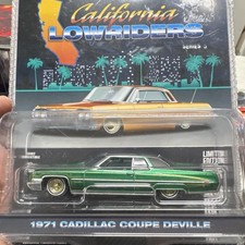 Greenlight 1:64 1971 Cadillac Coupe Deville Lowrider Diecast Limited Edition
