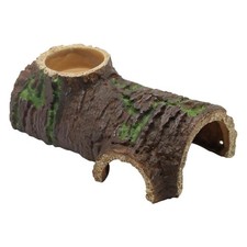 2 in 1 Reptile Hide Cave and Water/Food Feeding Bowl, Green-Glow S