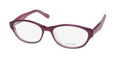NEW VERA WANG V353 GLASSES FULL-RIM 51-15-135 BE WOMENS PLASTIC PURPLE OVAL