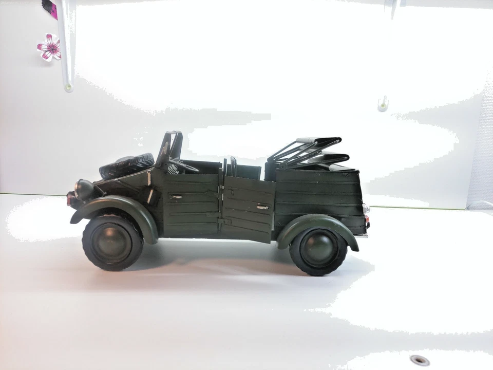 Modellauto- Militär Kübelwagen, Oldtimer Auto 33cm aus Blech, Ohne OVP#1280 - Bild 2 von 4