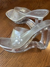 Woman s 70s disco acrylic shoes