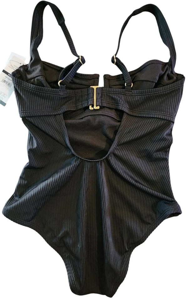 Traje de baño Sofia by Sofia Vergara XS Sandra de una pieza para mujer NEGRO NUEVO CON ETIQUETAS Foto 2 de 4