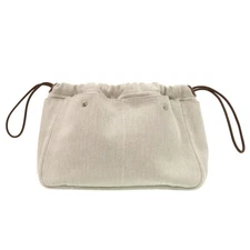 Hermes Foolbi 25 Bag in Pouch Toile Chevron Leather Natural 1613 r30_1214