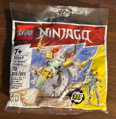 LEGO Ninjago Ice Dragon Creature Set 30649, 70pcs Polybag 2 in 1 Complete - NEW