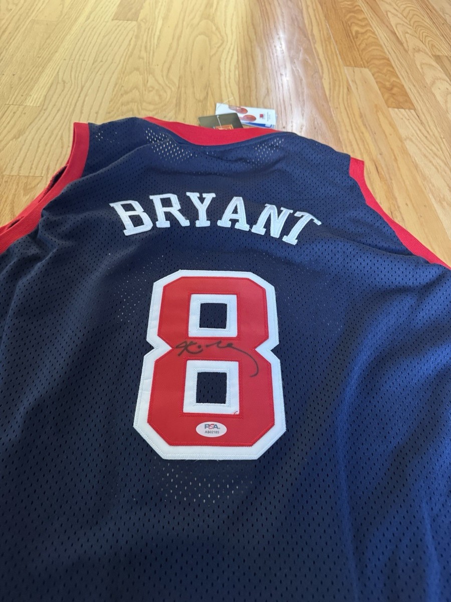 Kobe Bryant Team USA #8 Signed Jersey PSA COA Los Angeles Lakers