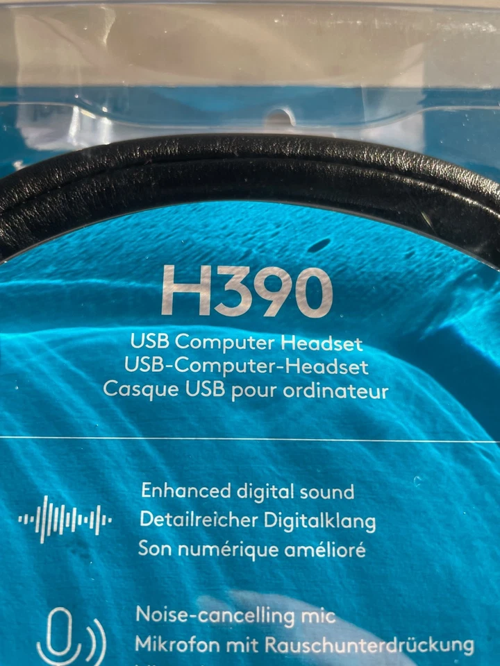 100% GENUINE LOGITECH H390 USB HEADSET QUALITY DIGITAL SOUND UNUSED AND BOXED! - Image 2 of 4