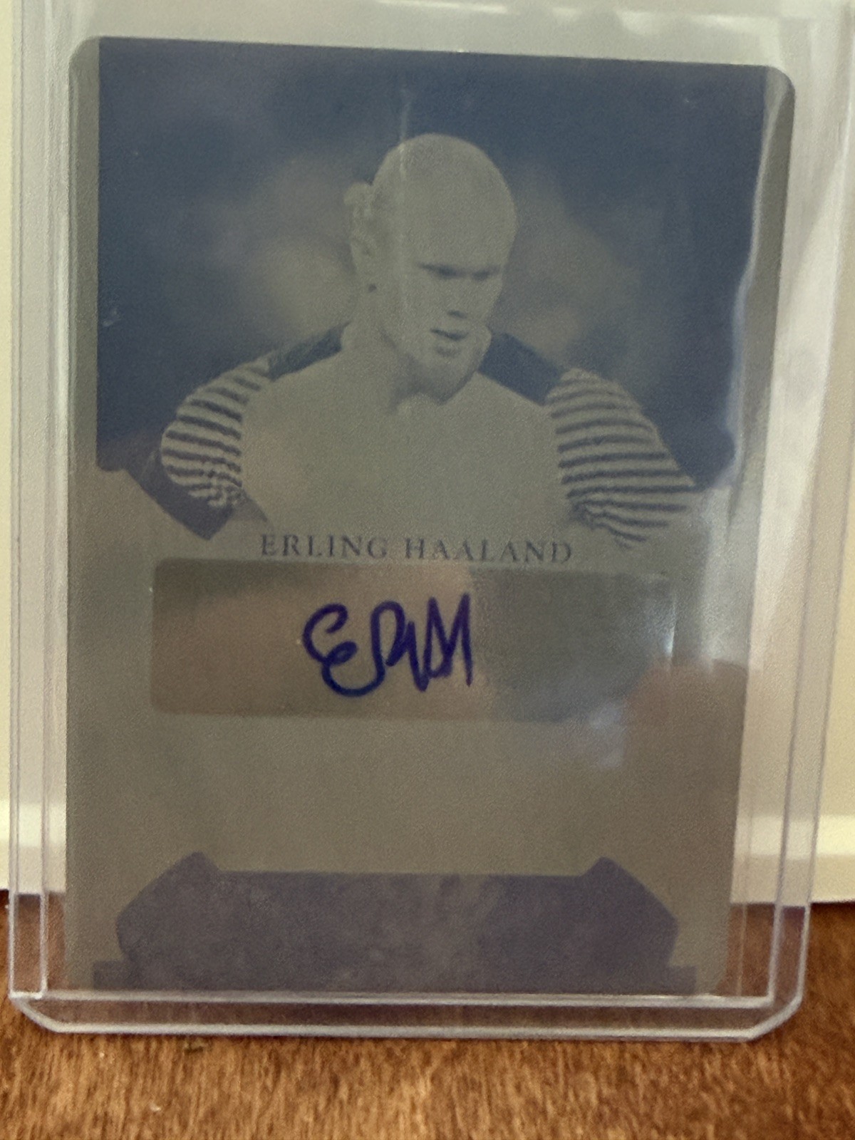 2022 Leaf  ERLING HAALAND 1/1  AUTO Black Printing Plate. Amazing Card 1 of 1 🔥 view 3