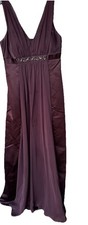 David's Bridal Dress Bridesmaid Beautiful Prom Dress Long D19362 Sz 4 Purple