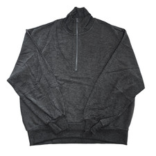 Lou Grey Signaturesoft Plush Quarter Zip Sweatshirt Charcoal XS NWT