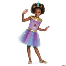 Afro Unicorn Costume, Official Kids Halloween Costume Dress with Headband, Child
