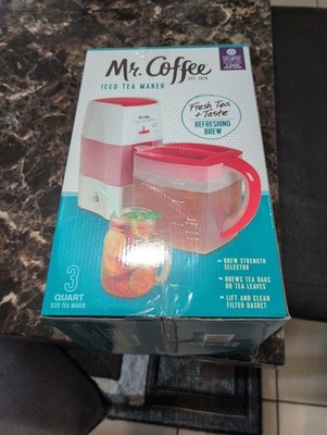 Mr. Coffee 3-Quart Iced Tea Maker TM75RS White/Red