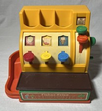 Fisher Price 1974 Vintage Cash Register Working No Coins FREE SHIPPING 
