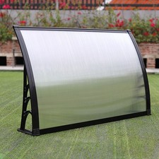 Front Door Canopy Porch Rain Protector Awning Lean To Roof Shelter Shade Cover