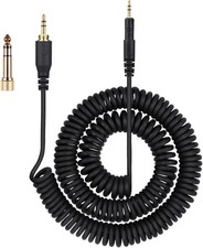 Coiled Audio Cable with Gold-Plated Tips - Fits ATH Headphones  More