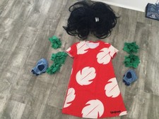 LILO AND STITCH GIRL MEDIUM COSTUME WITH WIG STITCH COMPLETE OUTFIT