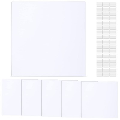 Sosation 6 Pcs Square Plastic Flat Blank Plate Wall Hole Cover Ceiling Cover ...
