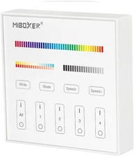 LGIDTECH B4 4-Zone Wall-Mounted Smart Panel Controller DC 3V,Only Work with RGB+