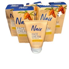 5Pk Nair Hair Remover Moisturizing Face Cream W/SweetAlmond Oil 2Oz Damaged READ