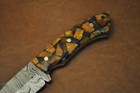 Custom Handmade Damascus knife With Awesome Resin Handle With Sheath 122 — photo 2