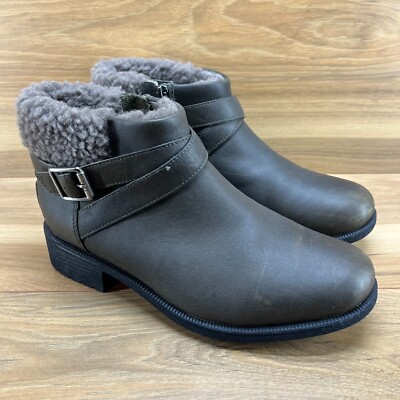 UGG Benson II Womens Boots Belted Brown Leather Ankle