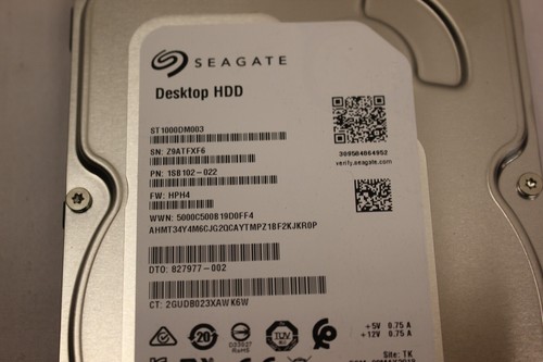 SEAGATE 1TB SATA III 3.5" HARD DRIVE ST1000DM003 7200RPM 64MB CACHE - Picture 2 of 6