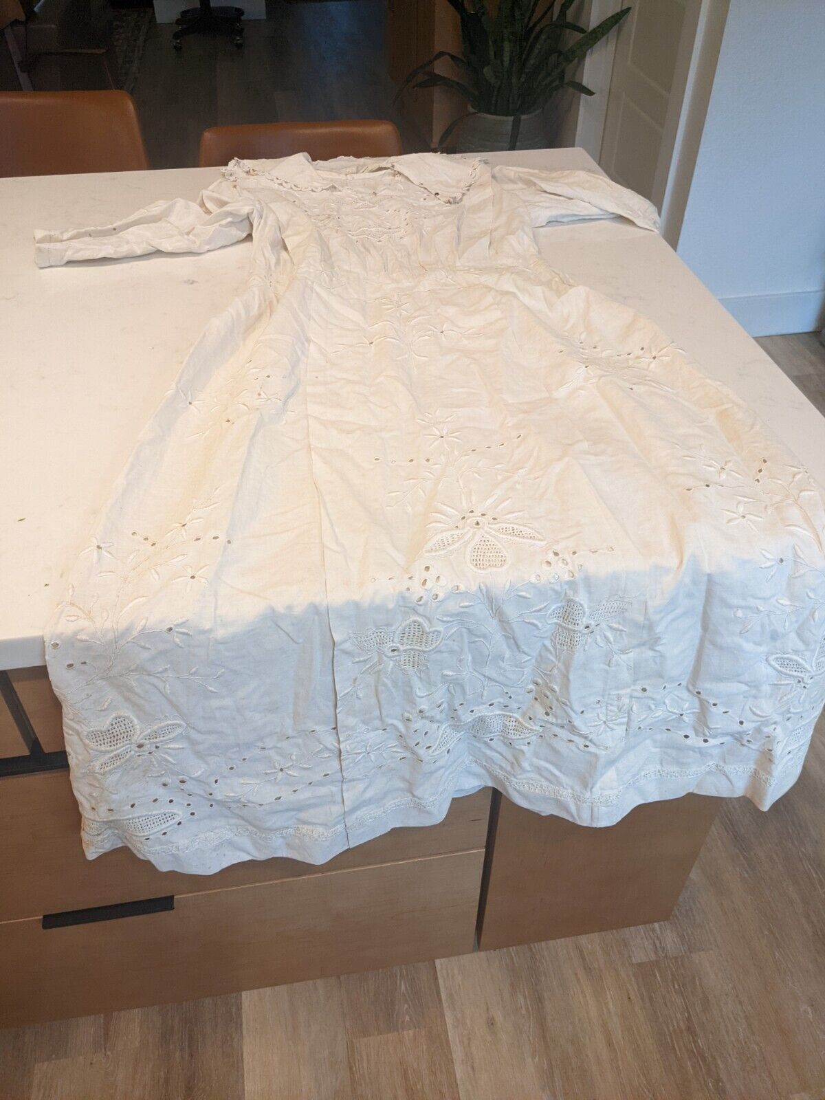 Antique Edwardian Victorian cotton dress - prairi… - image 7