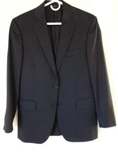 NAVY-BLUE light pin stripped BROOKS BROTHERS WOOL REGENT suit JACKET sz 38S