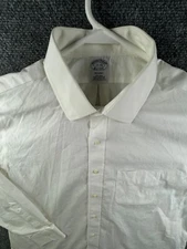 Brooks Brothers Men Non Iron Button Up Shirt Long Sleeve White 17 34 Regent