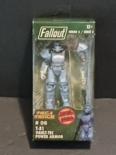 Fallout Mega Merge 4" Figure Series 2 T-51 Vault-Tec Power Armor 06 New Glyos