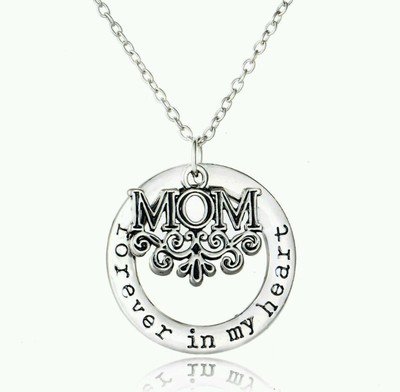 Mothers Day mum Mom Necklaces Forever in My Heart Necklace Pendant silver  772 UK