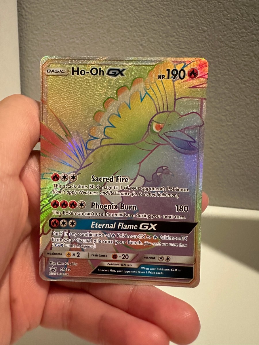 Ho-Oh GX SM80 Pokemon TCG Black Star Promo Full Art Ultra Rare