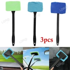 3pcs Window Windshield Cleaning Tool Microfiber Car Wiper Cleaner Glass Brush