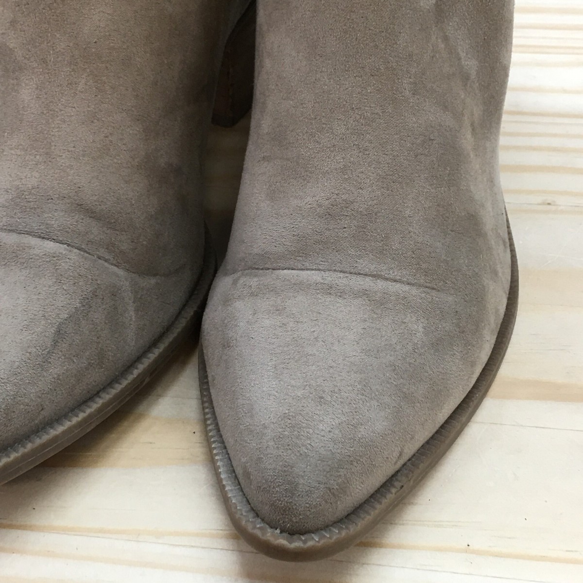 American Eagle Outfitters Boots Womens 7 Brown Suede Mid Calf Heels Pointed Toe View 6