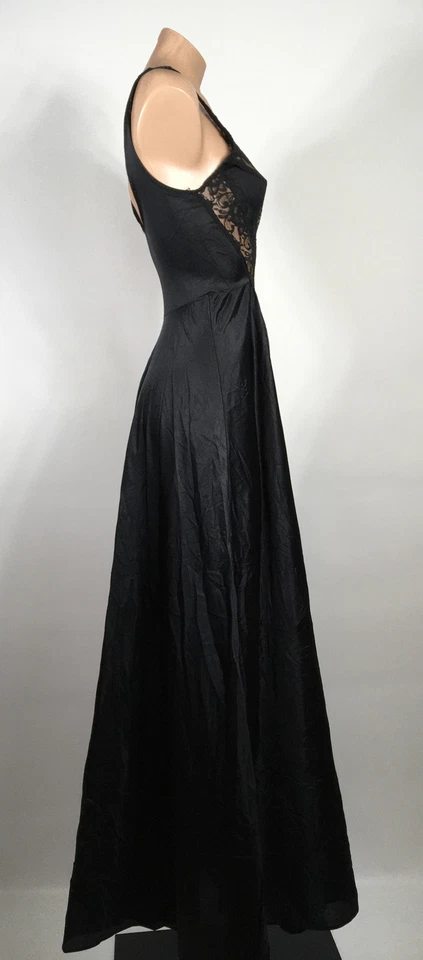 Vintage Silky Nylon Full Sweep Maxi Chemise Nightgown Slip Dress Undercover Wear - Image 3 of 4