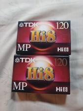 Lot of 2 TDK Hi 8 MP120 Camcorder Video Cassette Premium Performance Tapes NIP